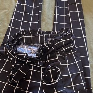 Zaful Black and White Checkered Joggers